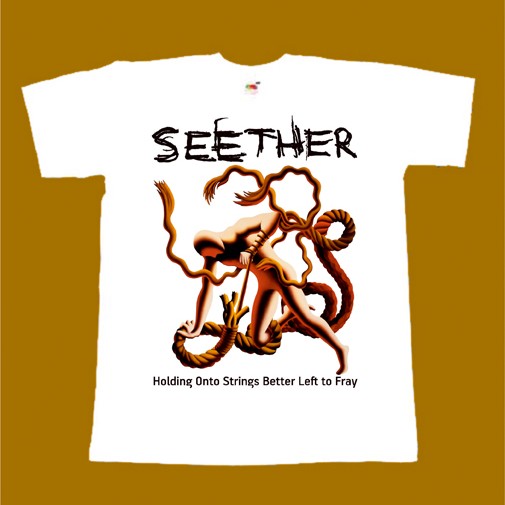 SEETHER T-SHIRT - HOLDING ONTO STRINGS BETTER LEFT TO FRAY