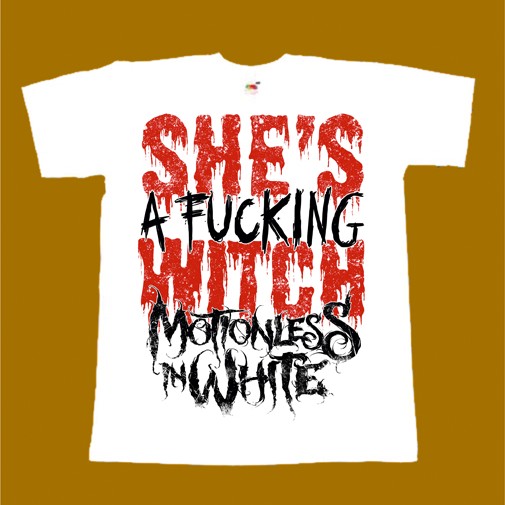 MOTIONLESS IN WHITE T-SHIRT - SHE IS A FUCKING WITCH