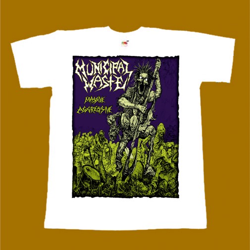 MUNICIPAL WASTE T-SHIRT - MASSIVE AGGRESSIVE