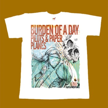 BURDEN OF A DAY T-SHIRT - PILOTS AND PAPER PLANES