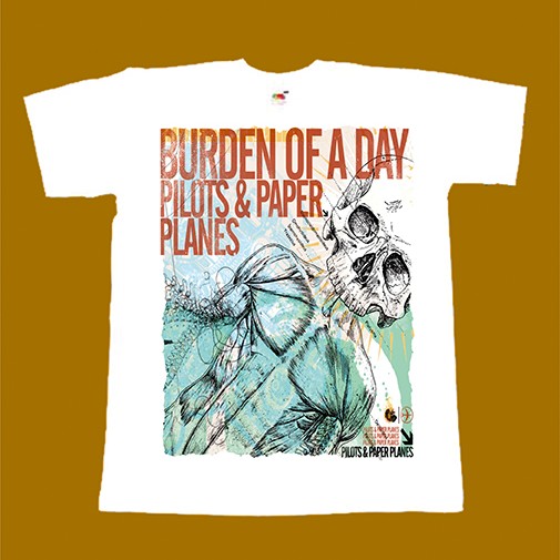 BURDEN OF A DAY T-SHIRT - PILOTS AND PAPER PLANES