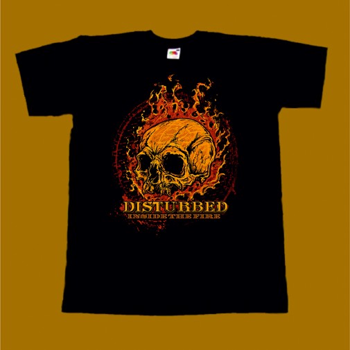 DISTURBED T-SHIRT - INSIDE THE FIRE
