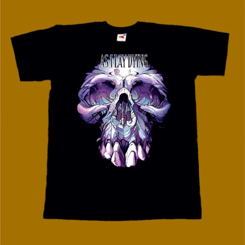AS I LAY DYING T-SHIRT - PURPLE SKULL