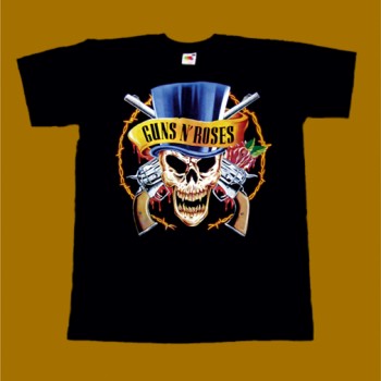 GUNS N ROSES T-SHIRT - COLORED SKULL 2