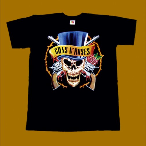 GUNS N ROSES T-SHIRT - COLORED SKULL 2