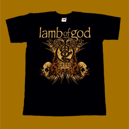 LAMB OF GOD T-SHIRT - SKULLS LOGO