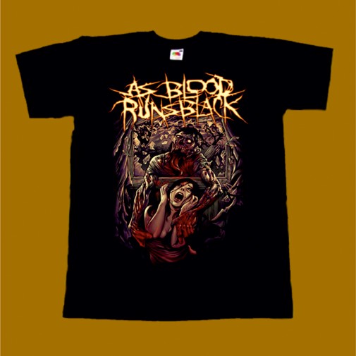 AS BLOOD RUNS BLACK T-SHIRT - HORROR
