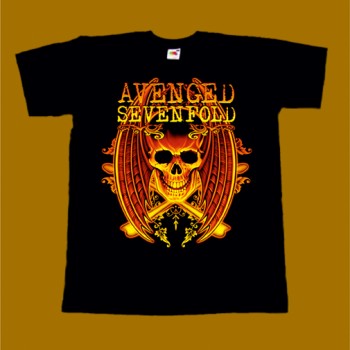 AVENGED SEVENFOLD T-SHIRT - ORANGE SKULL