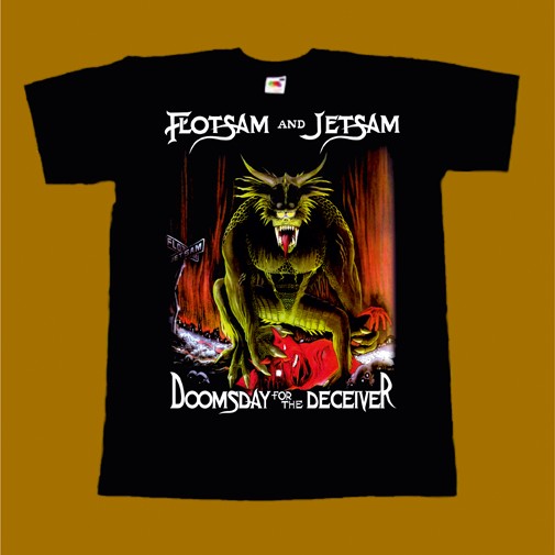 FLOTSAM AND JETSAM T-SHIRT - DOOMSDAY FOR THE DECEIVER