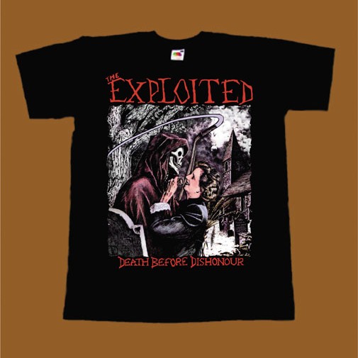 THE EXPLOITED T-SHIRT - DEATH BEFORE DISHONOUR