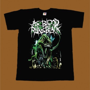 AS BLOOD RUNS BLACK T-SHIRT - DINOSAUR
