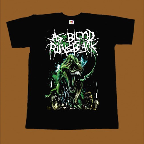 AS BLOOD RUNS BLACK T-SHIRT - DINOSAUR