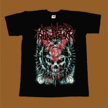 AS BLOOD RUNS BLACK T-SHIRT - SKULL