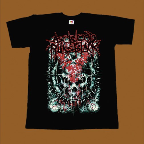 AS BLOOD RUNS BLACK T-SHIRT - SKULL