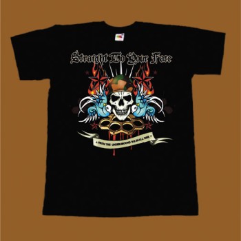STRAIGHT TO YOUR FACE T-SHIRT - FROM THE INDERGROUND WE SHALL RISE