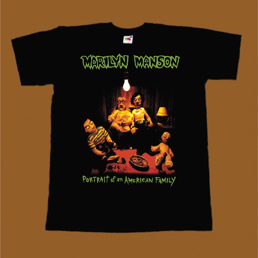 MARILYN MANSON T-SHIRT - PORTRAIT OF AN AMERICAN FAMILY