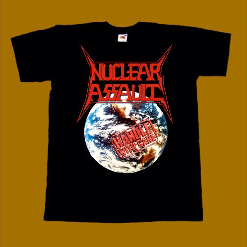 NUCLEAR ASSAULT T-SHIRT - HANDLE WITH CARE