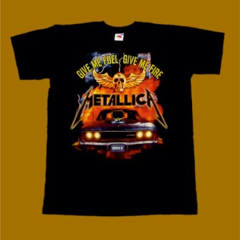 METALLICA T-SHIRT - GIVE ME FUEL GIVE ME FIRE