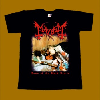 MAYHEM T-SHIRT - DAWN OF THE BLACK HEARTS