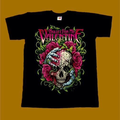 BULLET FOR MY VALENTINE T-SHIRT - SKULL