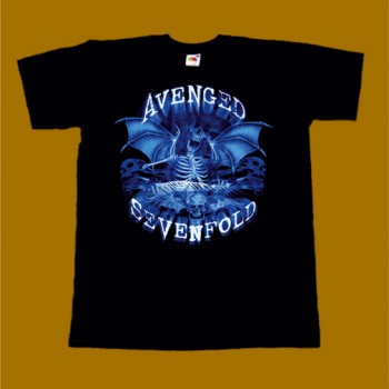 AVENGED SEVENFOLD T-SHIRT - BLUE SKULLS