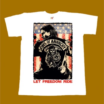 SONS OF ANARCHY T-SHIRT - LET FREEDOM RIDE